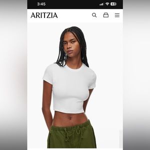 TNA ripped cropped white t shirt